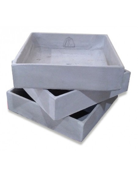 981368-MLA45727937491_042021,Macetas Fibrocemento Prisma Bajo 40x40x10 Oferta! 3 Unidades