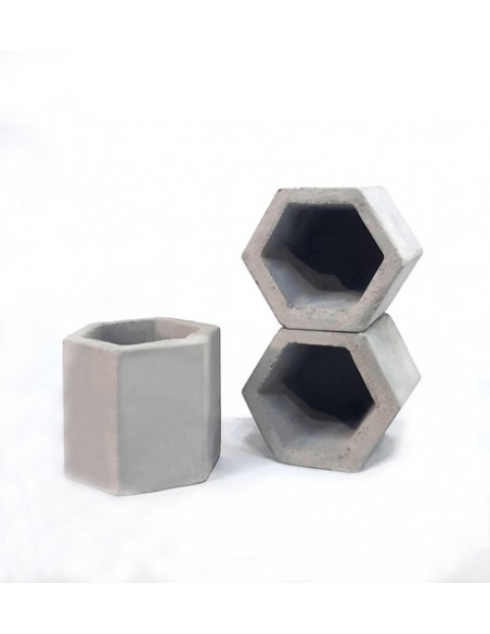 721380-MLA45866166700_052021,Maceta Hexagonal 10x10, Promo 3 Unidades