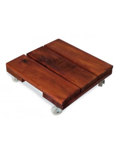 914794-MLA46080574744_052021,Plato Madera Eucalipto Con Ruedas Para Macetas De 30x30cm 