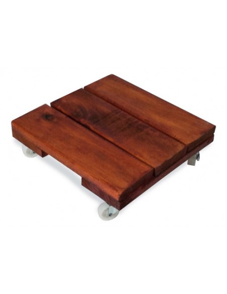 914794-MLA46080574744_052021,Plato Madera Eucalipto Con Ruedas Para Macetas De 30x30cm 
