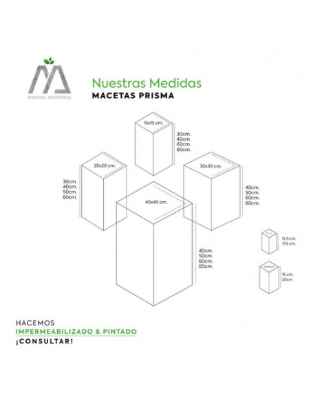 731315-MLA43247123637_082020,Macetas De Fibrocemento Prismas 40x40x60 Oferta!!!!