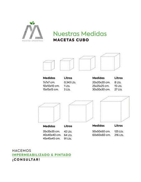 827010-MLA32240097091_092019,Macetas De Fibrocemento Cubo 15x15x15