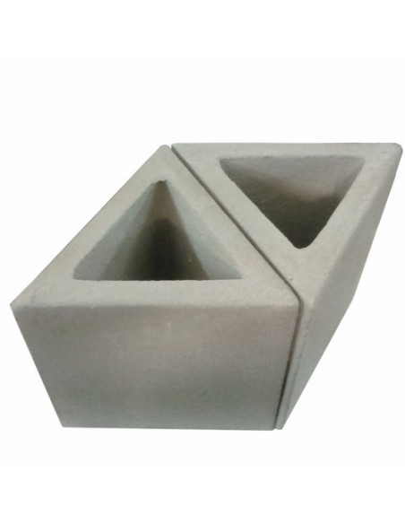 642790-MLA26302991879_112017,Maceta Fibrocemento Triangular 10x10x10 Plantas Moderno