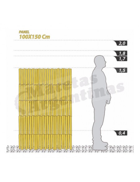 600286-MLA31018509881_062019,Cerco Pergola Panel Cañas Bambu Tacuara 100x150 Cm 1 Calidad