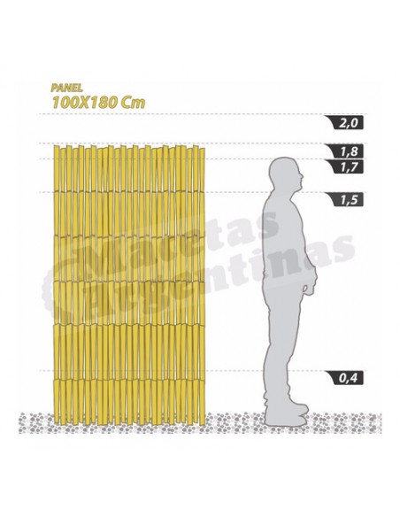 772579-MLA31034638851_062019,Cerco Panel Cañas Bambu Pergola Tacuara 100x180 Cm Deco