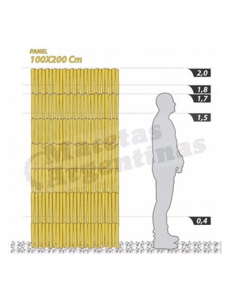 611101-MLA31063391069_062019,Cerco De Cañas Bambu Tacuara 100x200 Cm  La Mejor Calidad