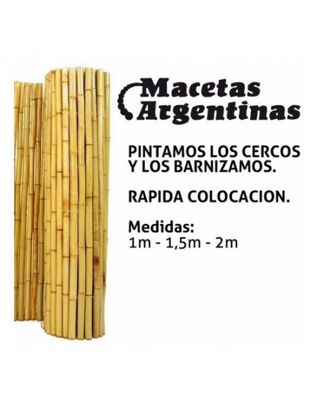 789528-MLA31063384749_062019,Cerco De Cañas Bambu Tacuara 100x200 Cm  La Mejor Calidad