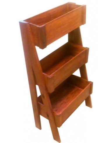 740764-MLA31015579498_062019,Macetas Jardinera Vertical Triple Madera De Eucalipto Deco