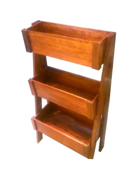 657954-MLA31015583404_062019,Macetas Jardinera Vertical Triple Madera De Eucalipto Deco