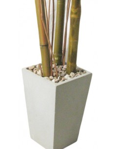 835538-MLA31036289817_062019,Combo Decora Maceta Piramidal Fibro 40x25x18 +piedra+mimbre