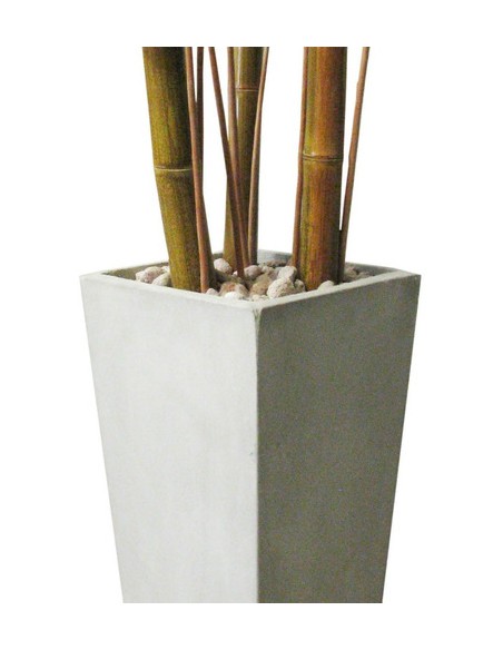 994779-MLA31036309007_062019,Combo Decora Maceta Piramidal Fibro 40x25x18 +piedra+mimbre