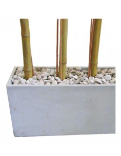 645993-MLA31064503178_062019,Combo Deco Maceta Jardinera Fibro 80x20x30 Piedra Mimbre + 2