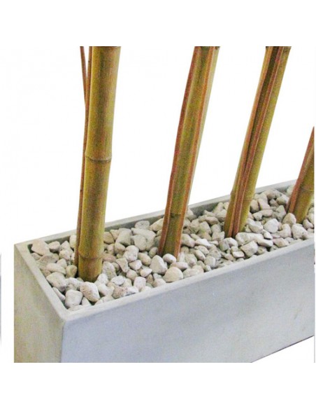 989825-MLA25522575535_042017,Combo Deco Maceta Jardinera Fibro 80x20x30 Piedra Mimbre +