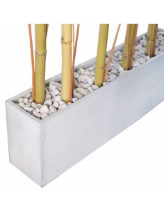 333225-MLA25392471790_022017,Combo Maceta Jardinera Fibro 100x20x30 +piedra+mimbre+cañas