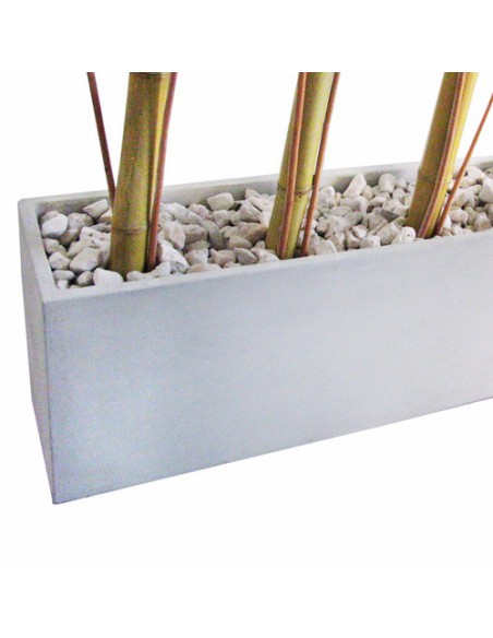 381225-MLA25392482009_022017,Combo Maceta Jardinera Fibro 100x20x30 +piedra+mimbre+cañas