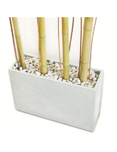 798487-MLA25678165213_062017,Combo Maceta Jardinera Fibro 60x20x40 +piedra+mimbre+cañas