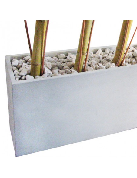 847664-MLA25678079992_062017,Combo Maceta Jardinera Fibro 100x20x40 +piedra+mimbre+cañas